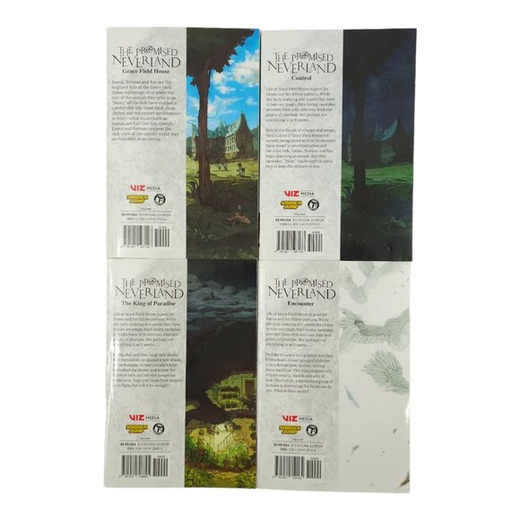 The Promised Neverland 4 Volumes Manga Paperback Books Kaiu Shirai Posuka Demizu - Picture 2 of 14